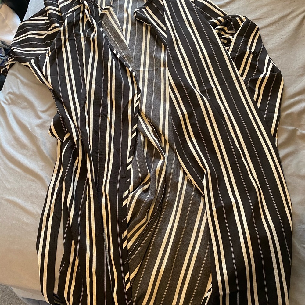 Oversized striped cardigan